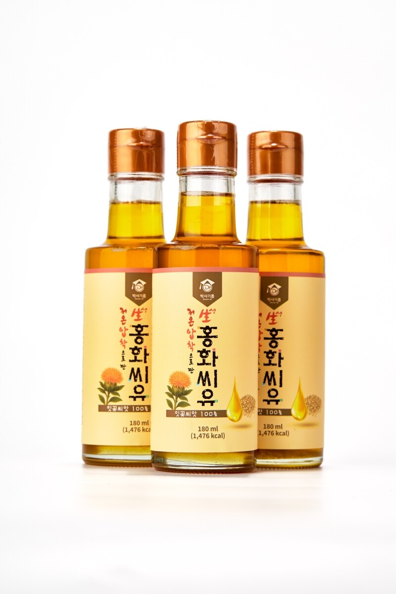 박사기름,저온압착 생 홍화씨유